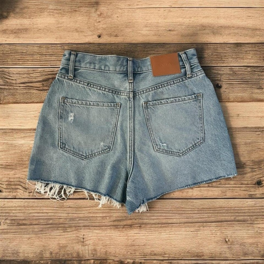 Express High Rise Frayed Shorts - Picture 2 of 5
